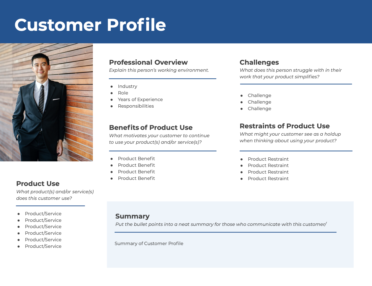 8 Free Customer Profile Templates Download Your Copy